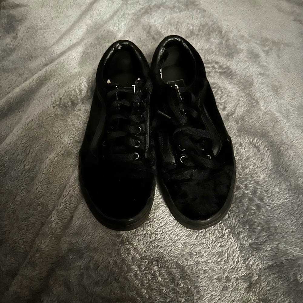 Black suede Vans